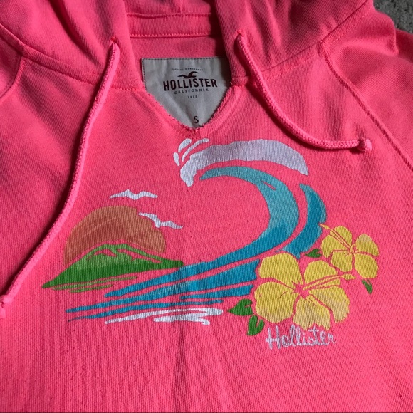 Hollister Tops - neon pink hollister hoodie